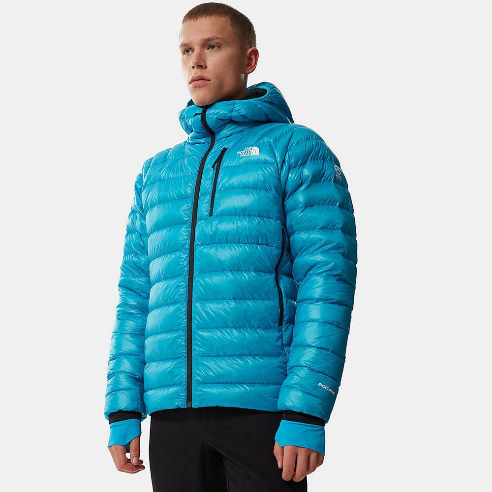 The North Face Summit Hooded Ανδρικα Μπουφάν Πουπουλένια - Μπλε (TNKH51492)